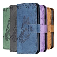 butterfly leather wallet flip case for xiaomi poco m3 f3 mi 10t lite redmi 9 9a 9c note 9s 10s 10 pro max card holder book cover