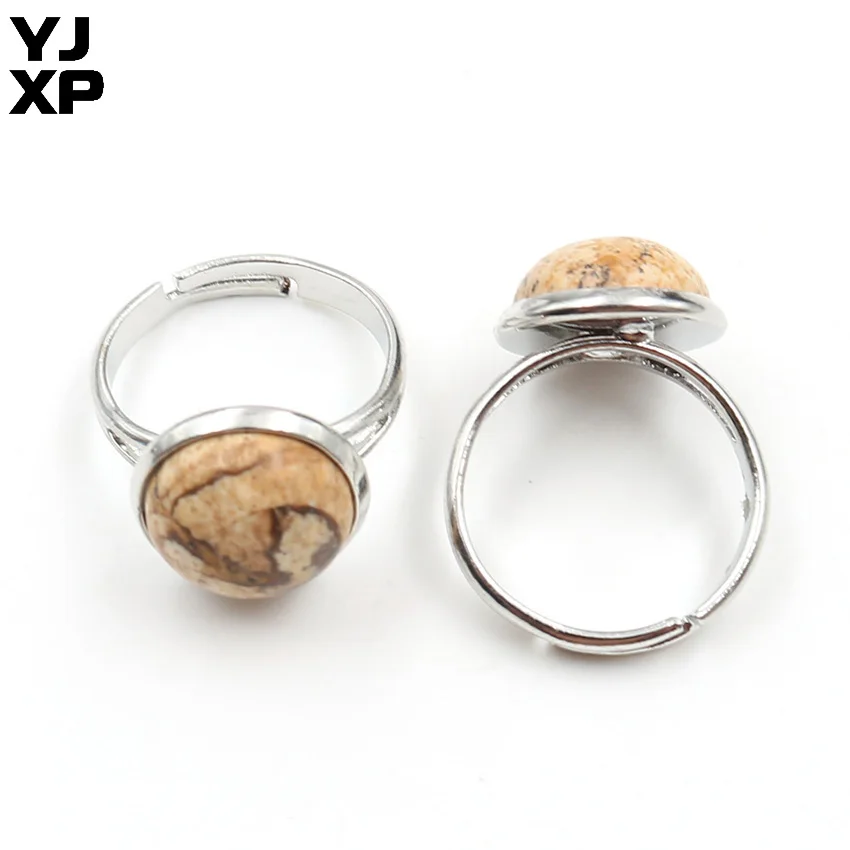 Кольцо с Кольца для мужчин и женщин бусинами черного агата в форме хлеба