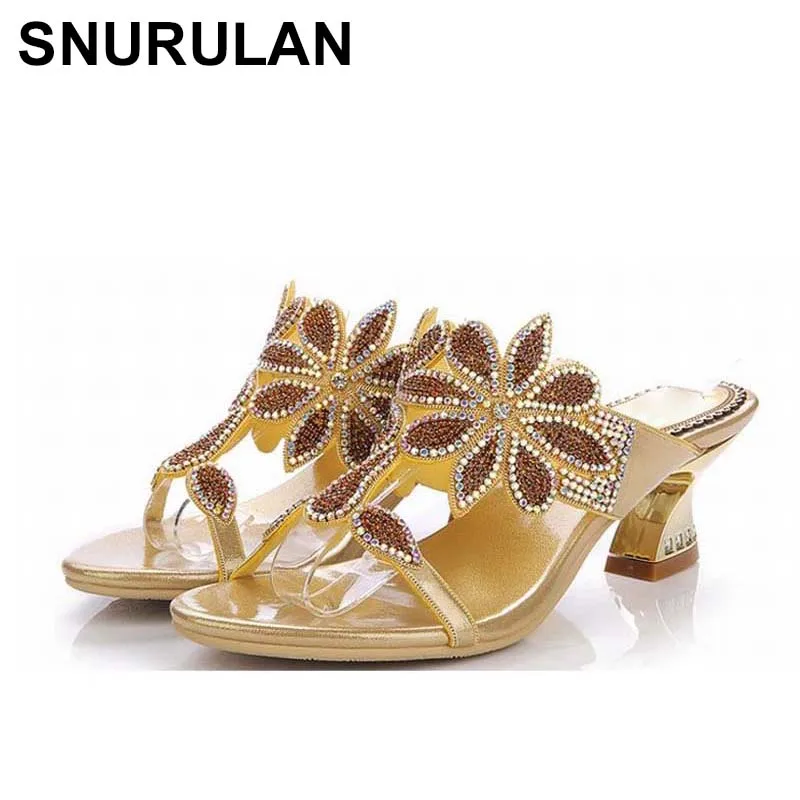 SNURULAN новые женские брендовые туфли больших размеров 34-44 с Стразы известные