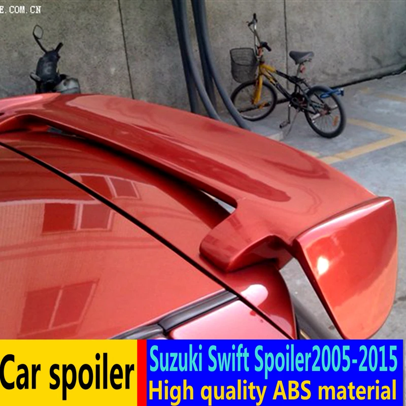 For Suzuki Swift Spoiler 2005-2015 High Quality ABS Material Automotive Tail Primer Color for Top Wing Rear | Автомобили и