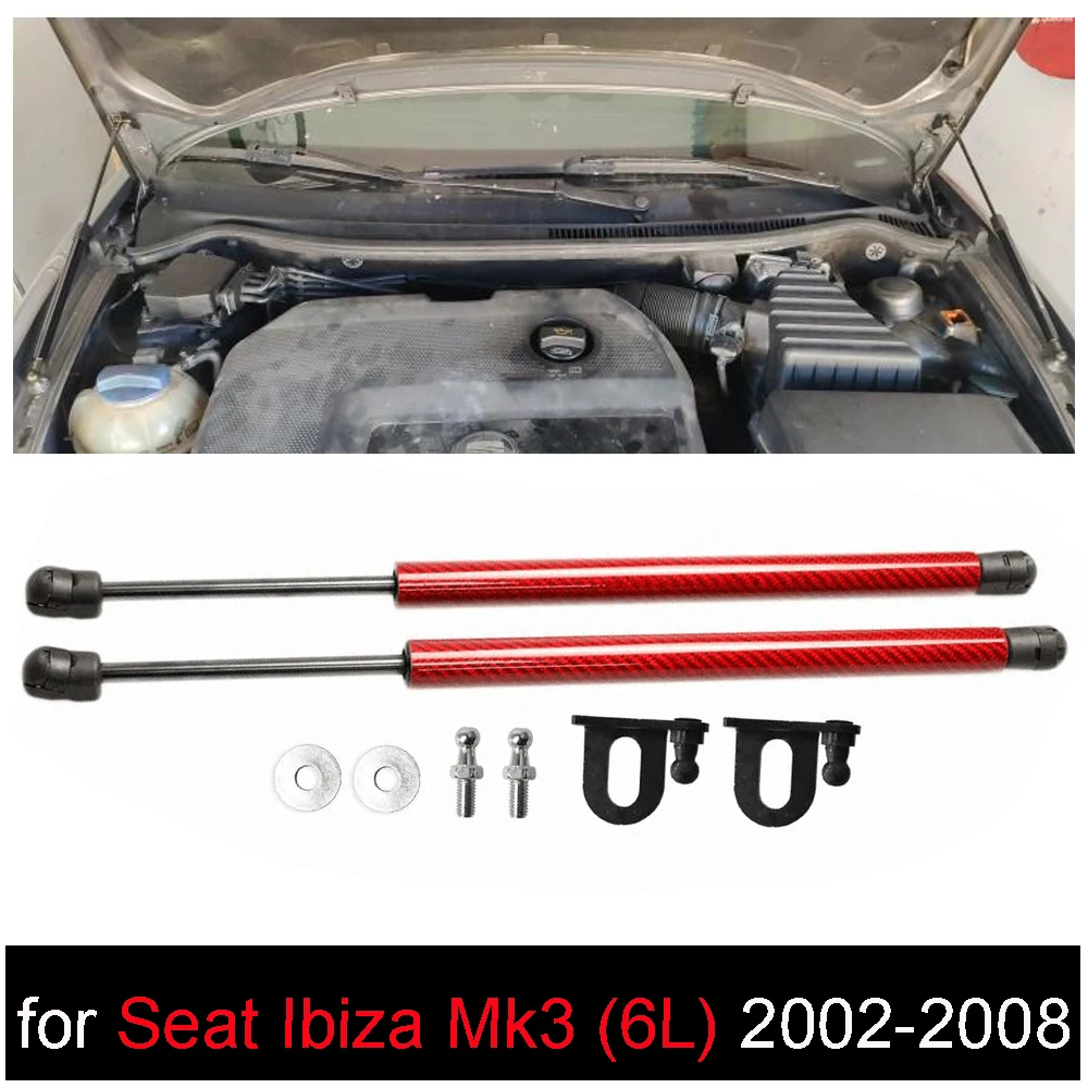Per SEAT Ibiza Mk3 (6L) 2002-2008 anteriore del Cappuccio del Cofano Modificare Ammortizzatori A Gas Ammortizzatore ammortizzatore Ascensore Supporta Auto-Styling Assorbitore
