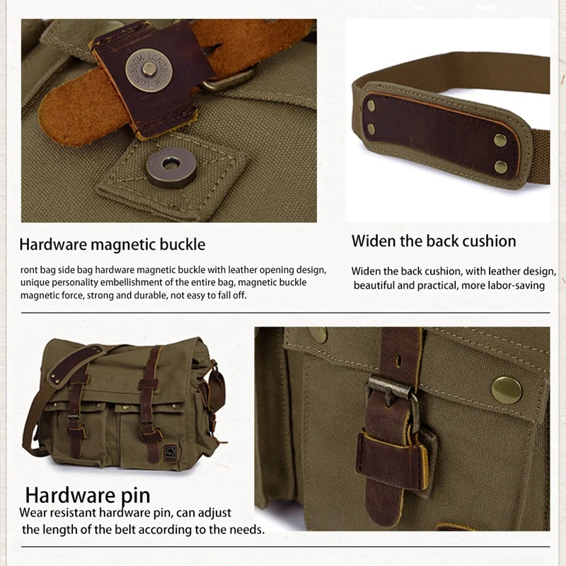 

Fashion Canvas Computer Bag Messenger Men's Bag Large Shoulder Messenger Briefcase