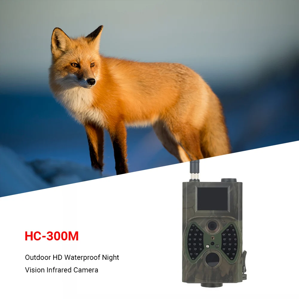 Фотоловушка 12MP HC 300M P водонепроницаемая GSM 1080P функция ночного видения для