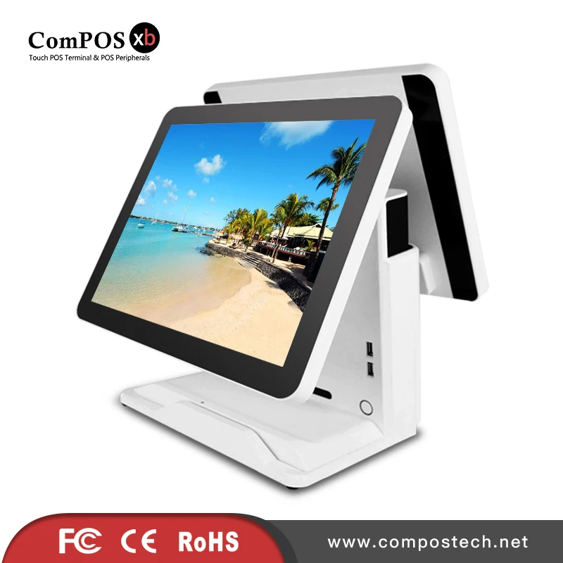EPOS все в одном Настольный кассовый аппарат с двойным экраном точка продажи