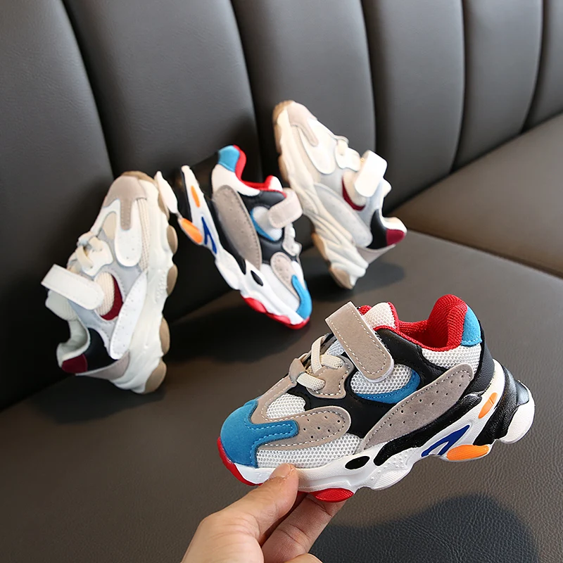 Fashion Children Casual Sneakers Baby Boys Shoes for Girls Mesh Breathable Anti-Slip Letters Toddler Soft Soled shoe | Детская одежда и