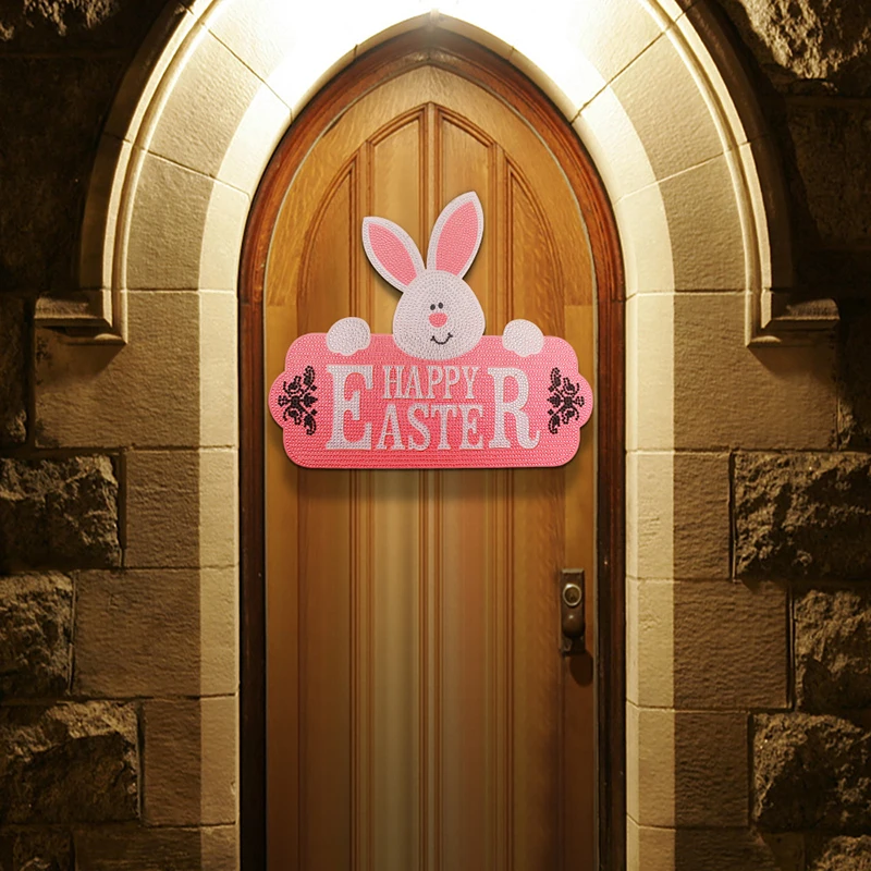 Набор для творчества алмазная живопись Пасхальный кролик яйца венок Хрустальная