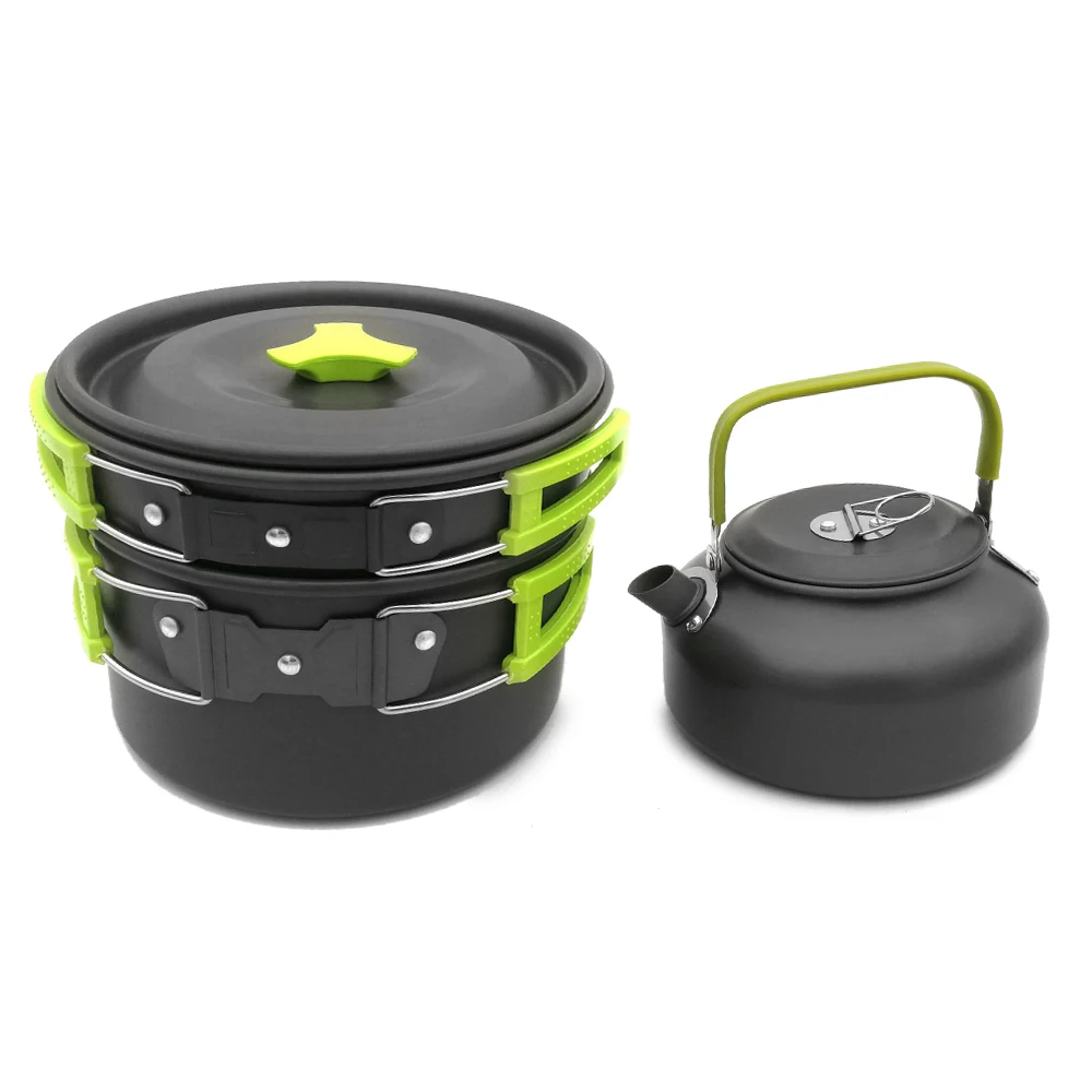 Набор посуды для кемпинга на открытом воздухе 10 шт. набор кастрюль приготовления