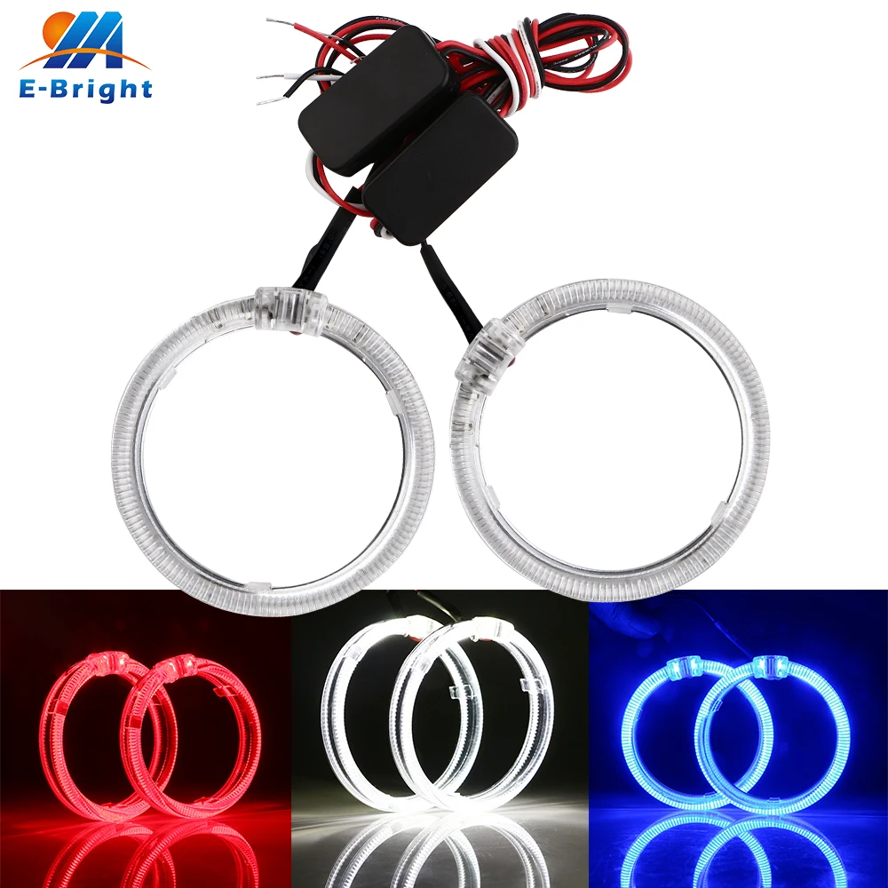 2X 9-30 в 80 мм 95 мм Hi-Low луч направляющая Ангел глаз Led Halo Кольцо 660LM автомобиль DRL Дневной свет вождения противотуманная фара белый красный синий янтарь
