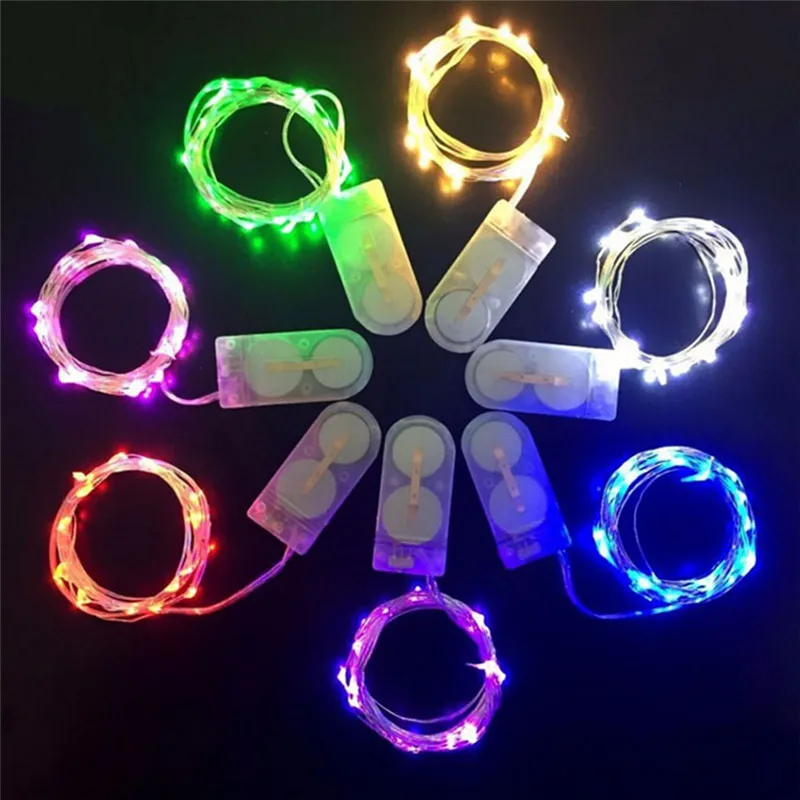 10 20 30LED струнный светильник, серебряная проволока, праздничный уличный Сказочный светильник s для рождественской вечеринки, струнная лампа, свадебное украшение