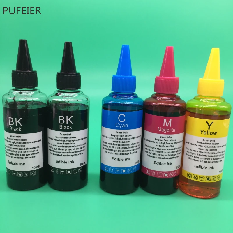 

5 Colors PGI-425 CLI426 Edible Ink Bottle Refill Kit For Canon PIXMA IP4840 IP4940 IX6540 MG5140 MG5240 MG5340 MX714 MX884 MX894