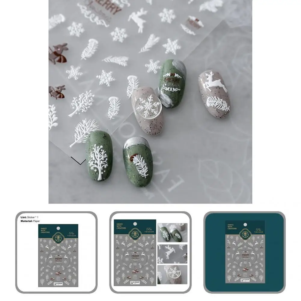 

Eye-catching Nail Accessory Nail Decals Thin Snowflake Sticker for Girl