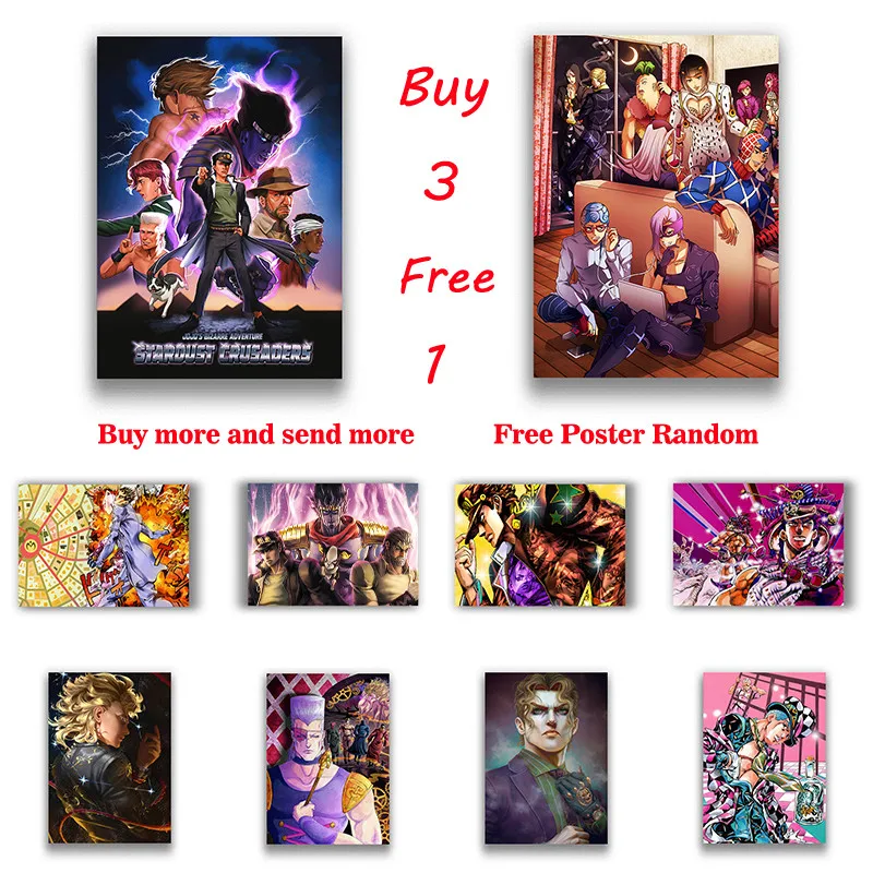 Обои с белым покрытием в стиле аниме настенные стикеры Необычные приключения