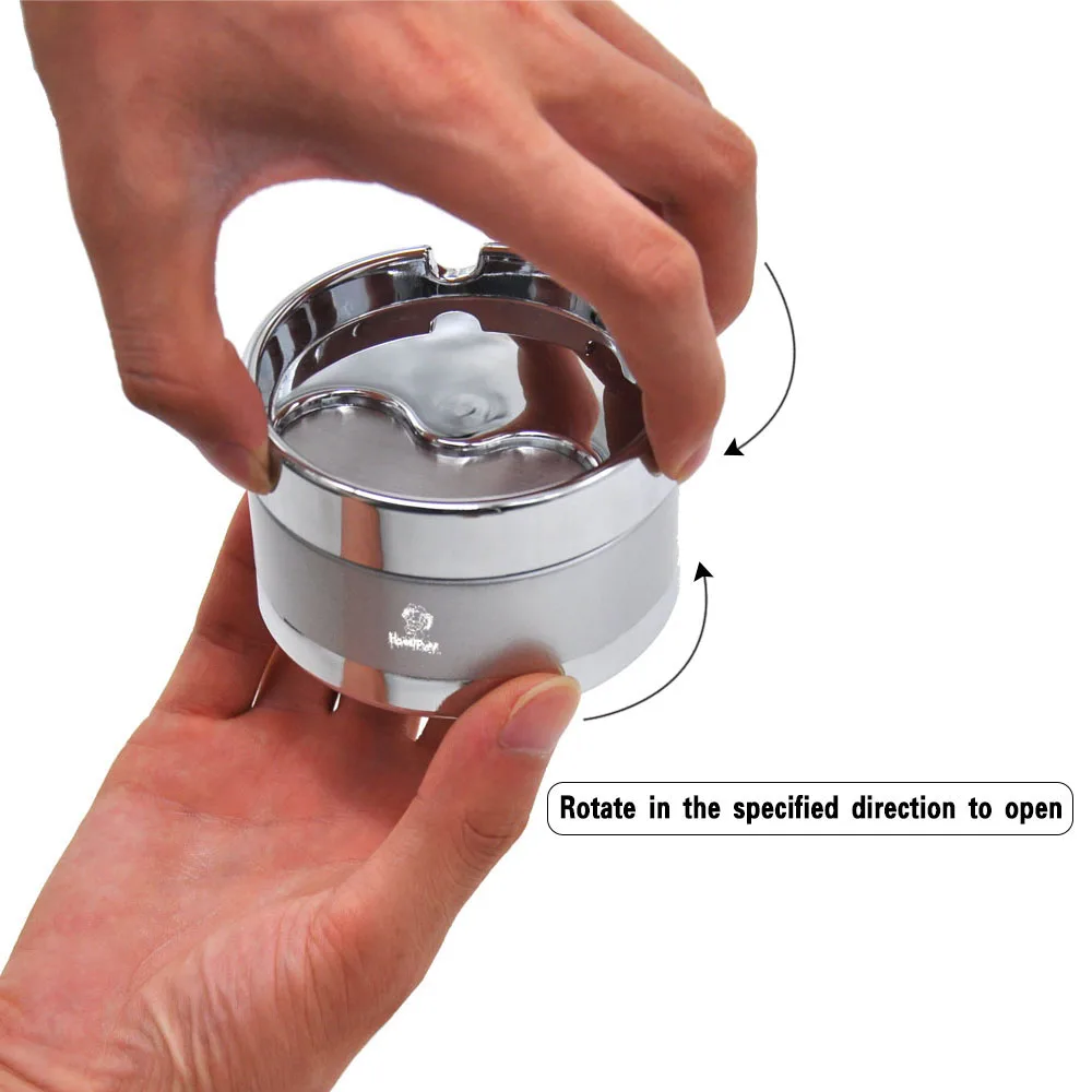 HORNET Премиум нержавеющая сталь тушение роторная крышка пепельница сигареты чашки