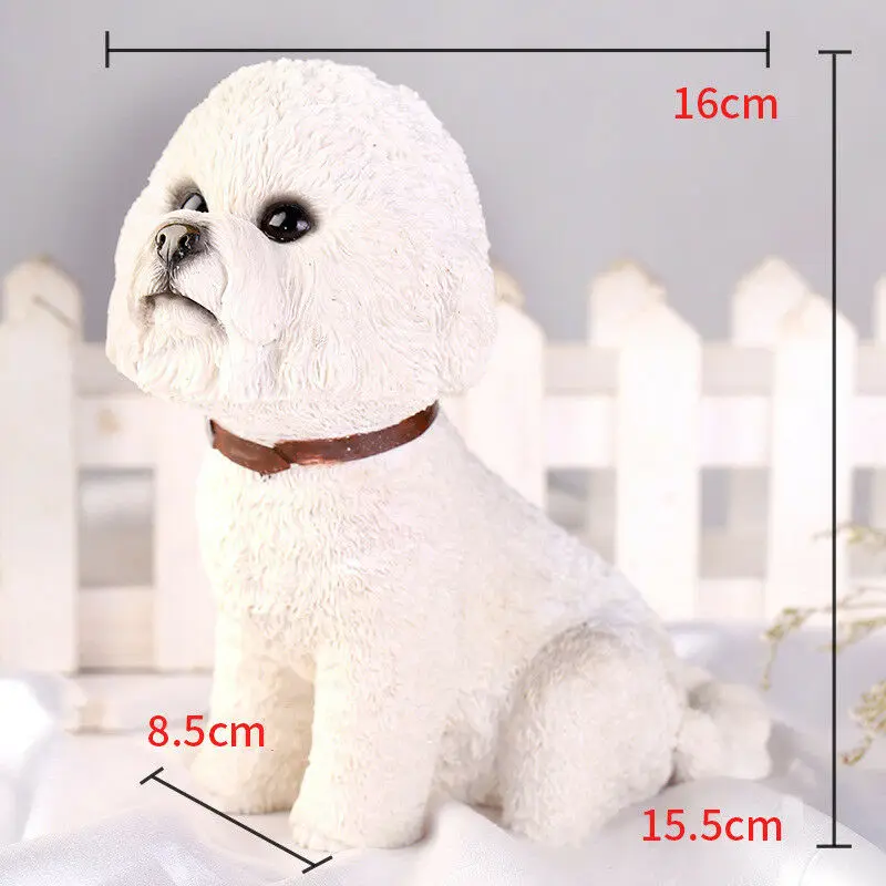 JJM бишон фризе собака питомец фигурка животного модель игрушка коллектор Декор