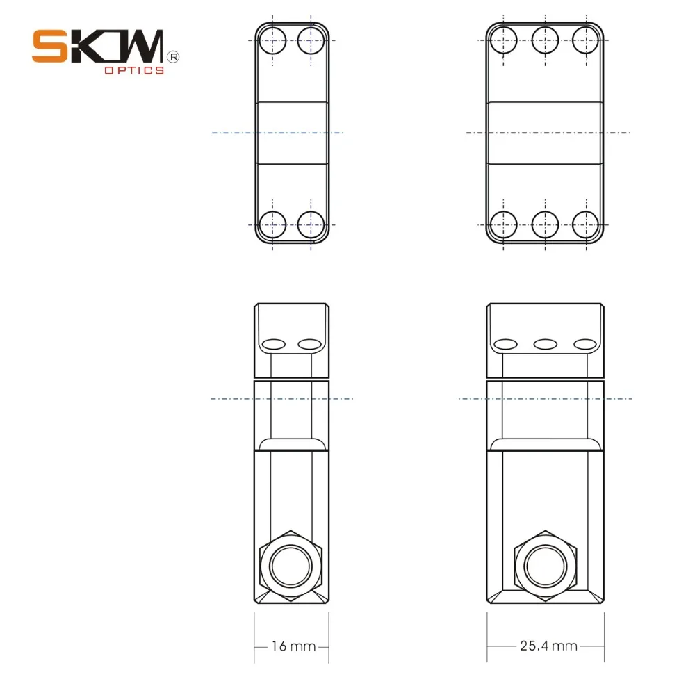 SKWGEAR Tactical 34mm scope rings RifleScope Mount Fit Picatinny Mil CNC riflescope ring
