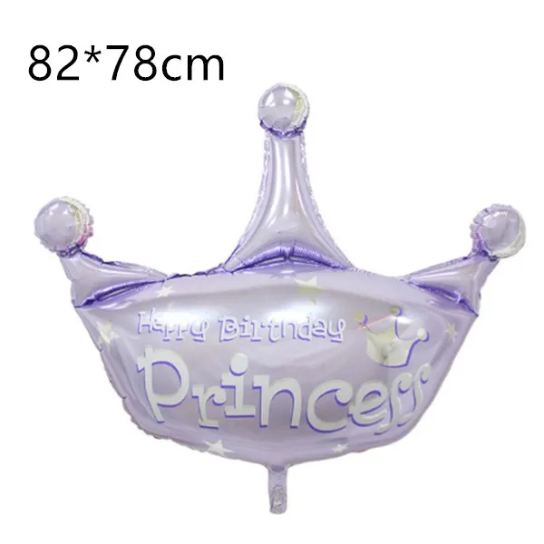 1 шт. на широкую ногу 39 дюймов золотые шары из фольги с короной «Prince» и «Princess» испанский детских празднований дня рождения coroa вечерние украшения для взрослых globos - Цвет: as picture