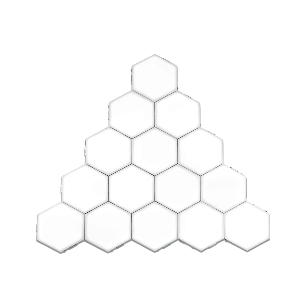 15 pcs White Color Прямая поставка стиль геометрический креативный умный сенсорный экран Квантовая лампа белый цвет изменить настенный ночник домашний декор Лава - Испускаемый цвет: 15 pcs White Color