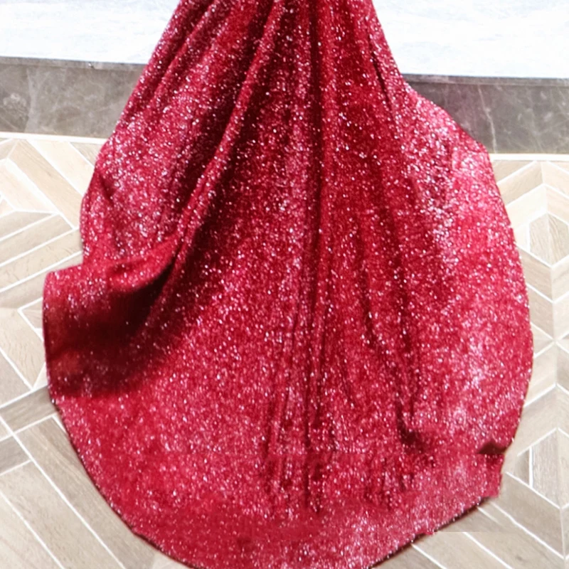

Simple Burgundy Evening Dresses Long Sequin Mermaid Sweep Train Sexy Women Dubai Formal Prom Dress Robe de Soiree