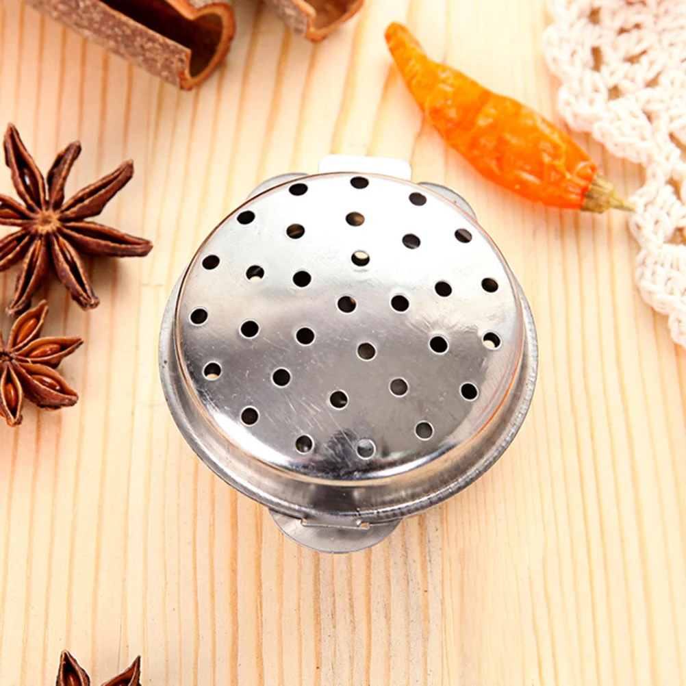 Stainless Steel Soup Seasoning Box Spice Infuser Pepper Strainer Filtering Tool Kitchen Gadget (Large Size) |