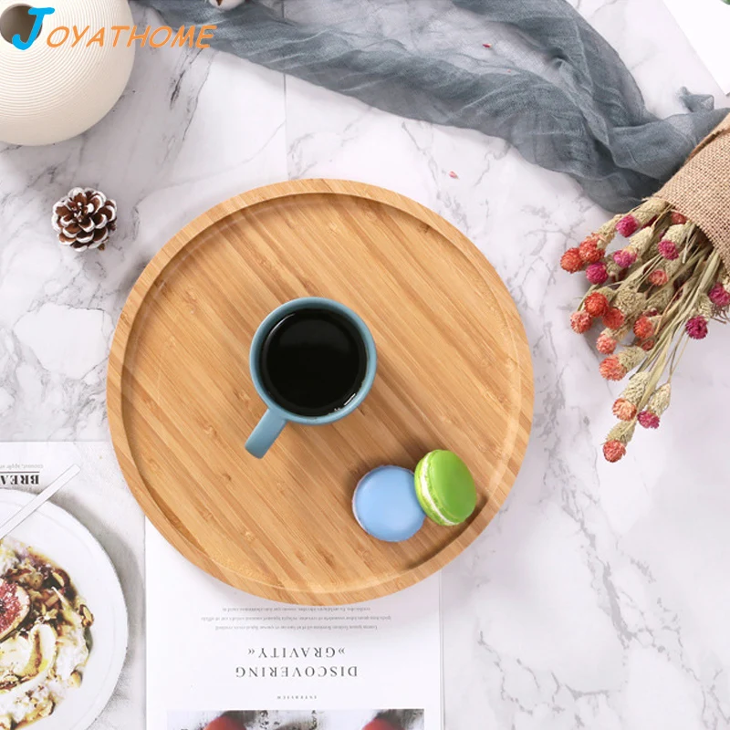 Японский стиль Бамбуковый лоток поднос для чайных чашек Деревянный