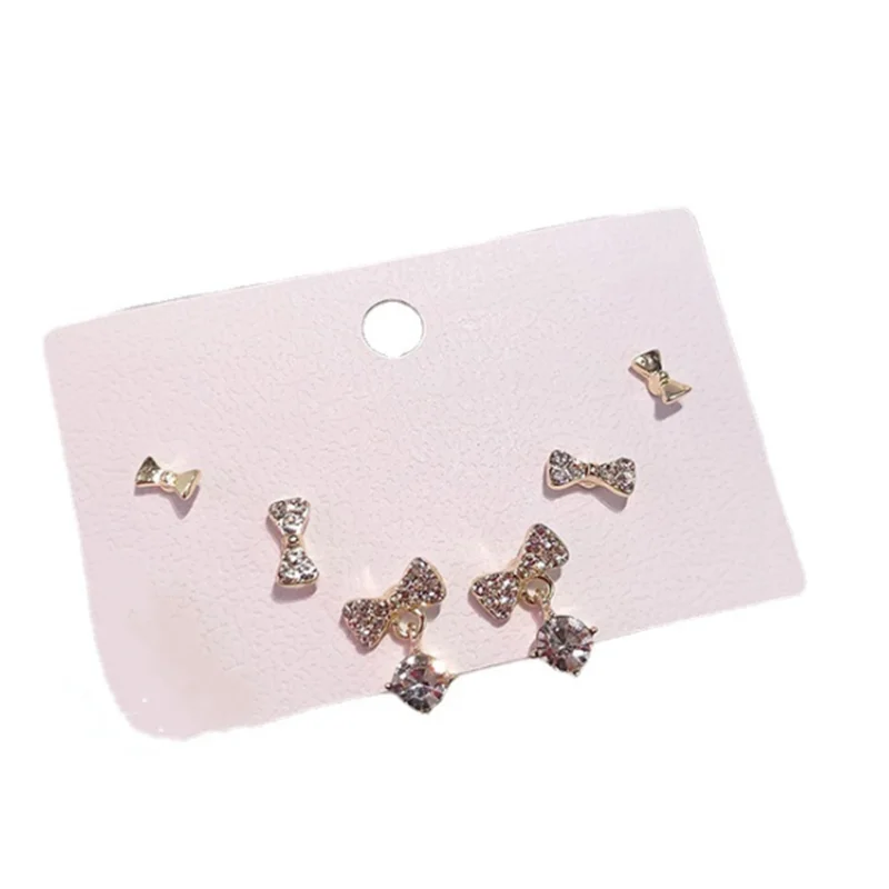 

Fashion Simple Small Earrings Set Daisy Bow Women's Holiday Gifts Jewelry Wholesale