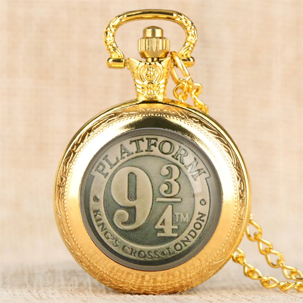 Золотые карманные часы с платформой Nine and threee_quarters для школы Хогвартса мальчиков
