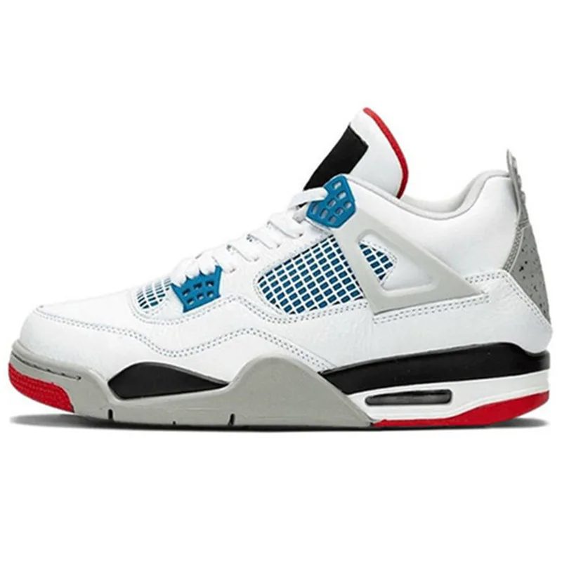 

2021 New top men's basketball shoes Thunder White Red Orange Pure Cement Silver High Royalty Game Royal 4s Sneakers Sneakers