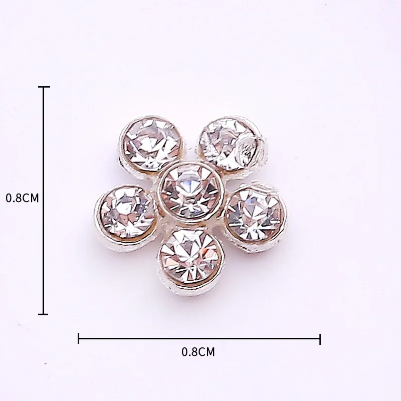 Новинка года 50 шт. Маленькие стразы с бантом цветочные пуговицы для рукоделия