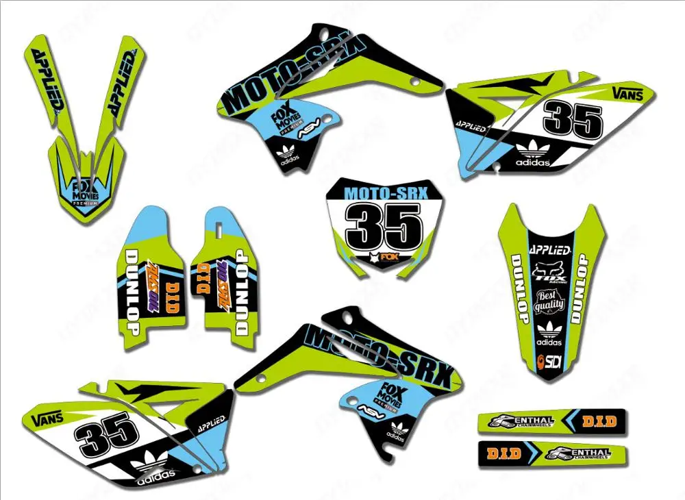 Бесплатные Индивидуальные команды Графика Фоны наклейки для Suzuki RMZ250 RM250 РМЗ 250 2010 2011 2012 2013