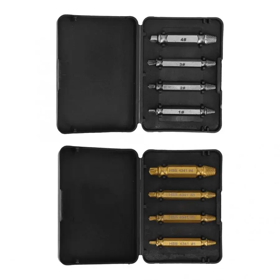 4 шт. двухсторонний шнековый экстрактор поврежденных сломанных болтов для снятия