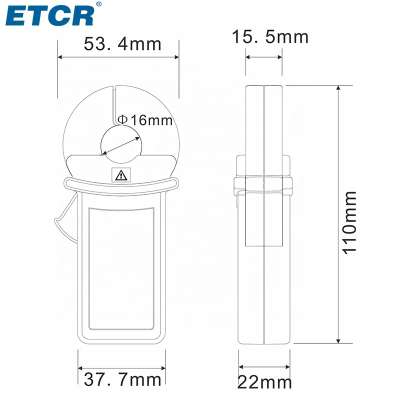 

ETCR016 Current Sensor Manufacturers Clamp AC Leakage Current Sensor 0.00mA - 20A Current Sensor AC