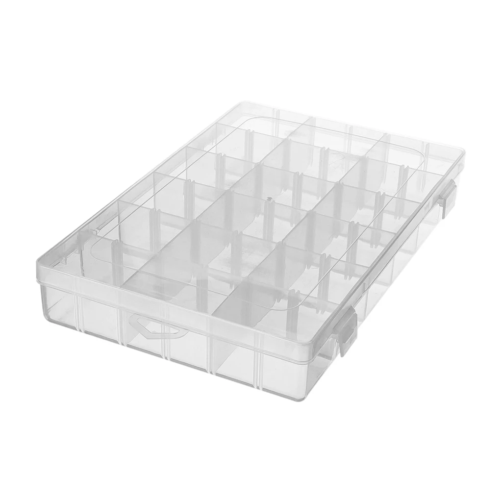 

18 Grids Clear Plastic Jewelry Box Organizer Storage Container with Removable Dividers