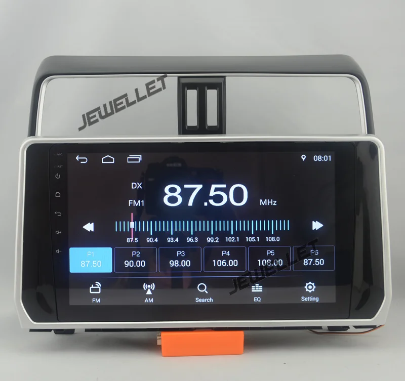 

10.1" octa core 1280*720 QLED screen Android 10 Car GPS radio Navigation for Toyota Prado 2018-2019 with 4G/Wifi, DVR OBD 1080P