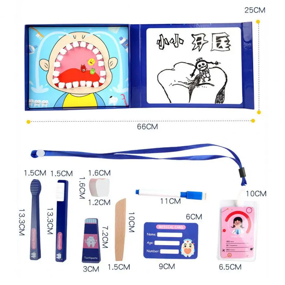 

Children Simulation Dentist Check Pretend Play Games Medical Kit Model Early Educational Toy Set