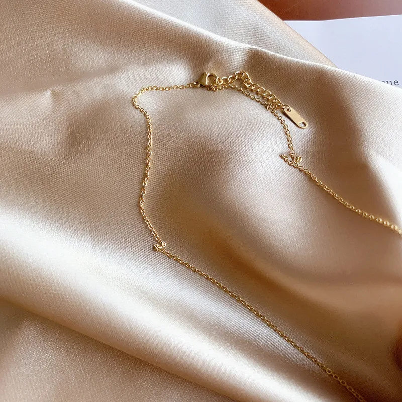 

Trendy Hot 14k Gold Jewelry Real Gold Small Bear Chain Necklace for Women Bling Titanium Steel Elegant Charm Pendant Gift