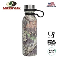 mossy oak 600ml vacuum insulated water bottle stainless steel wide mouth leak proof double walled cola shape bottle camo