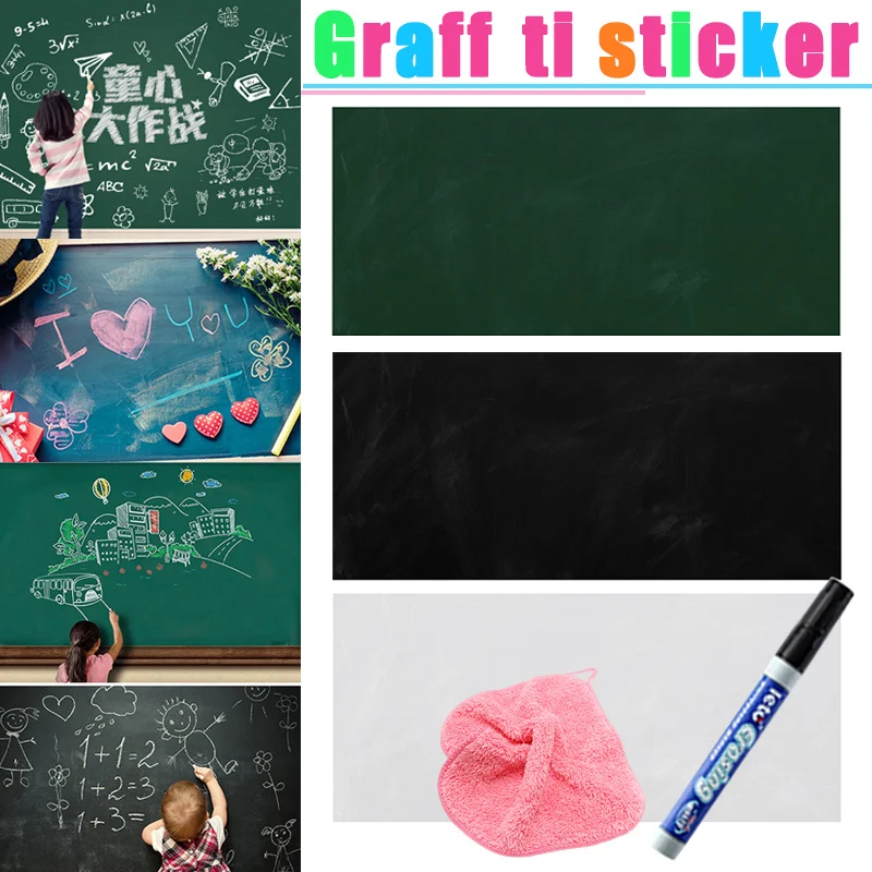 

Erase Whiteboard Sticker Wall Decal Self-adhesive White Board Peel Stick Paper for School THIN889