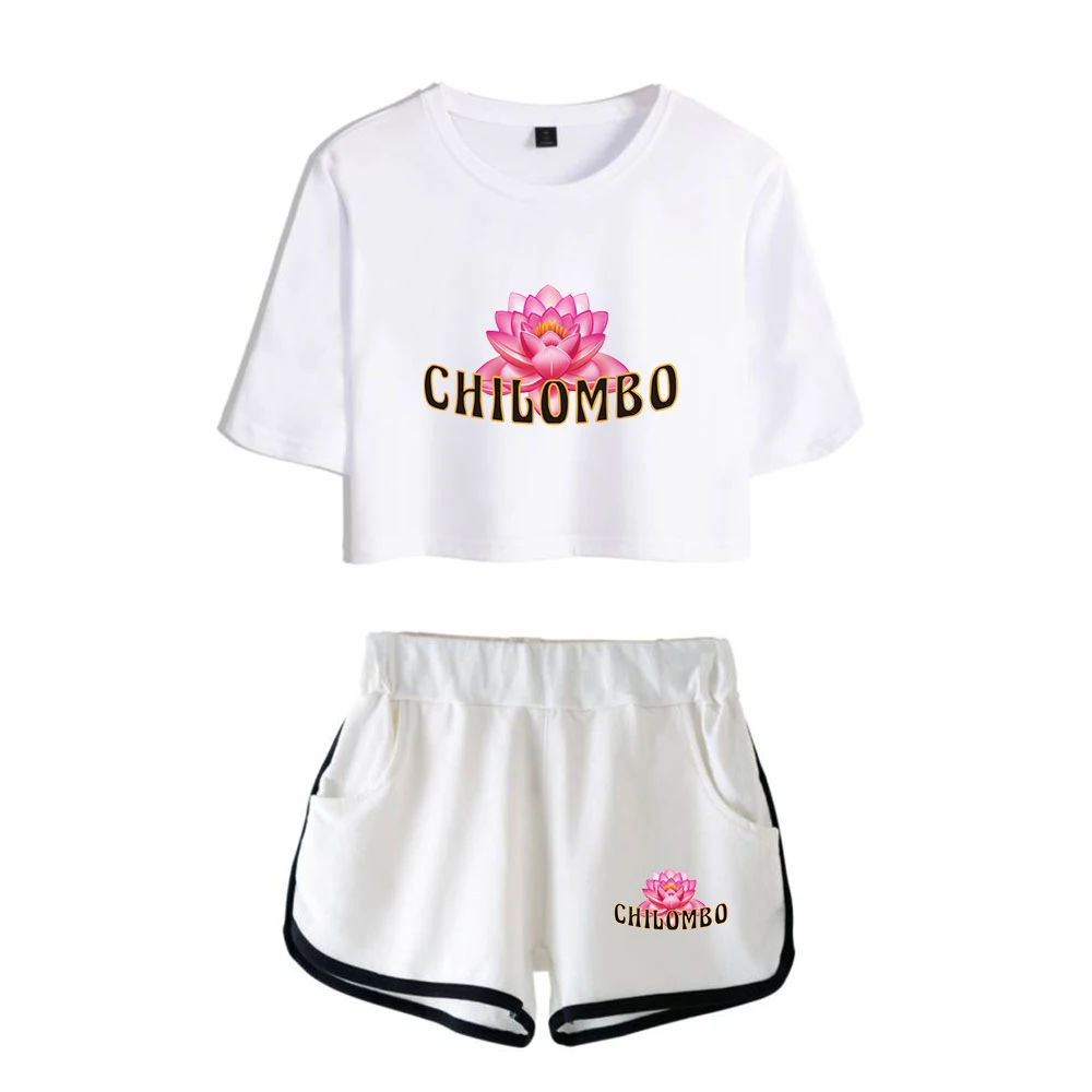 

Jhene Aiko Clothes Female Tracksuit Two Piece Set Summer Short Sleeve Crop Top+Shorts 2020 CHILOMBO Tracksuit Women's Sets