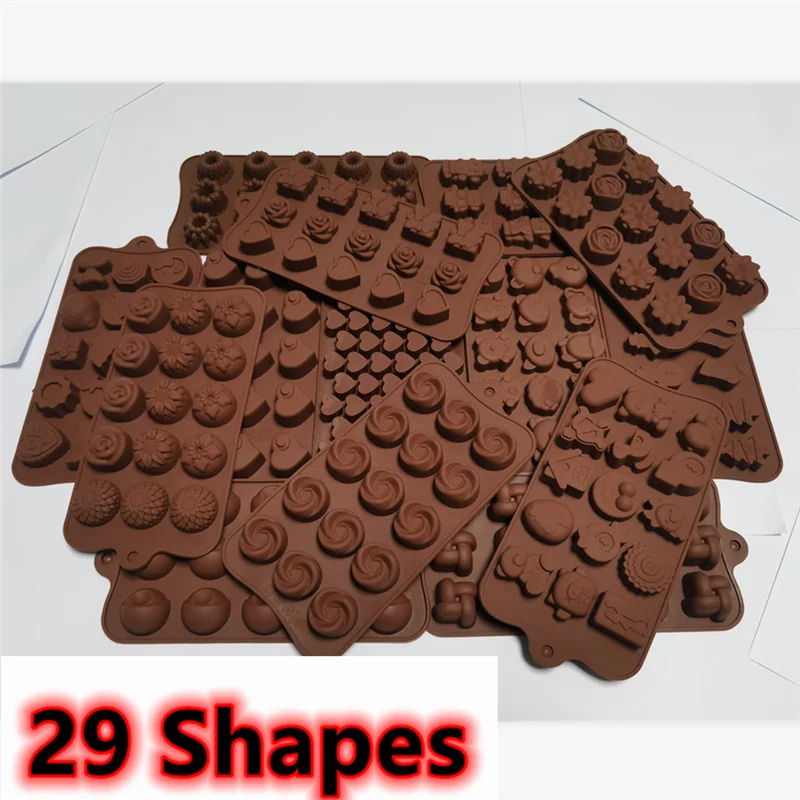 

Silicone Heart Rose Chocolate Mold Candy Diy Tools Ice Cube Tray Silicone Form For Cupcake Cake Decorations