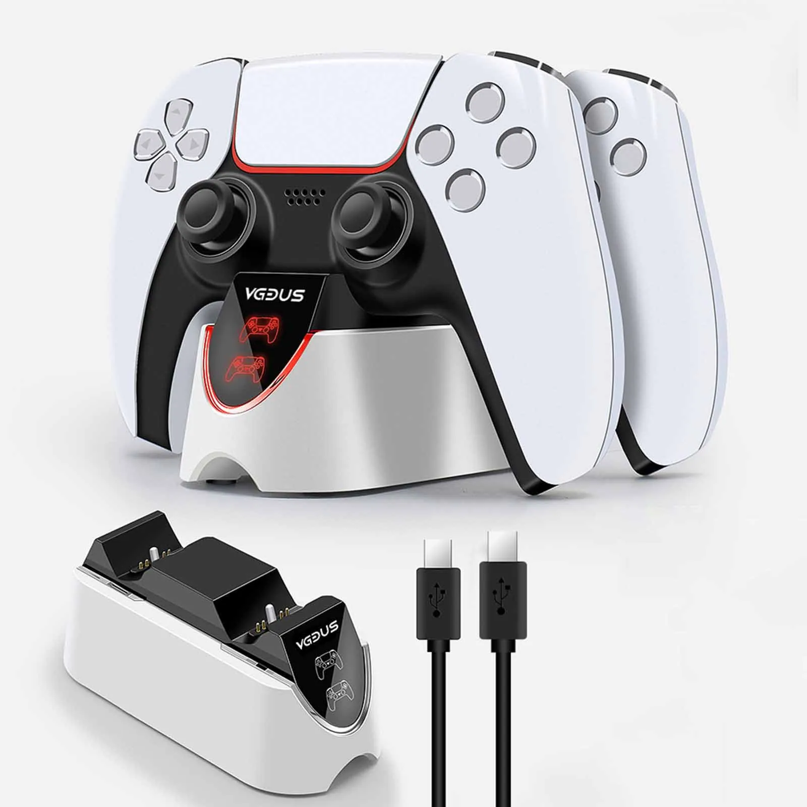 Двойное быстрое зарядное устройство для PS5 контроллер Беспроводная станция