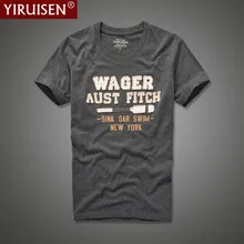 Brand 100% Cotton Soft Embroidery Mens Tees YiRuiSen Casual Male Short Sleeve For Summer Hot Sell O-Neck Comfortable Clothing