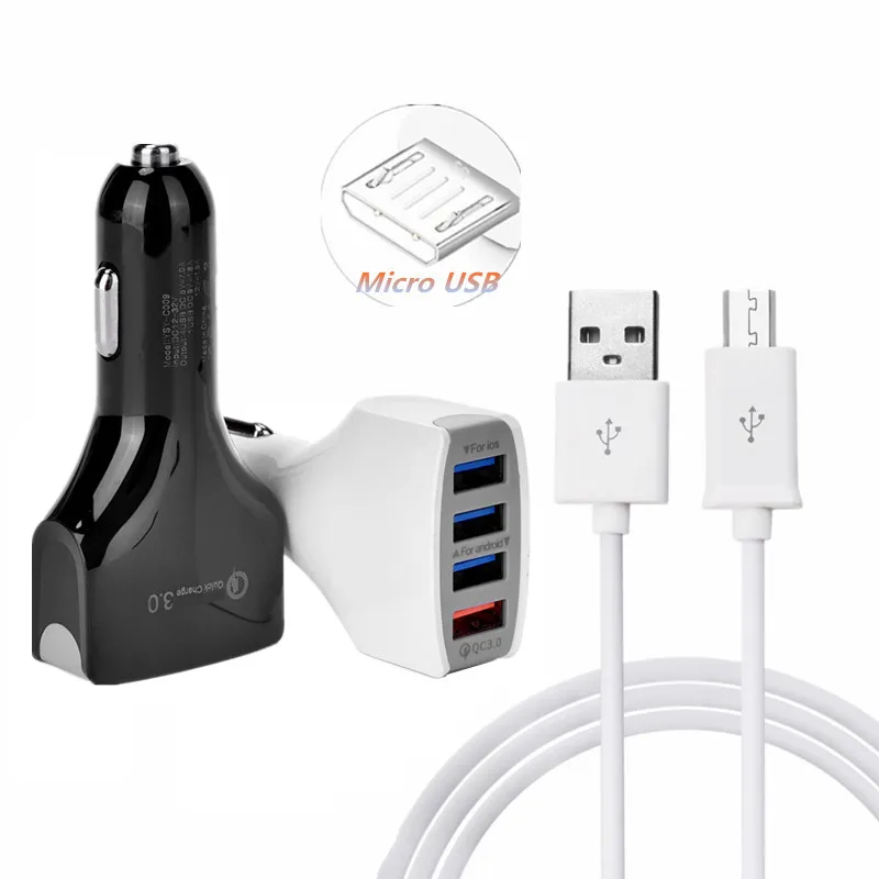 Автомобильное зарядное устройство QC 3 0 или кабель Micro USB для HUAWEI honor 8x 7x 7c 6c pro 4x 5a 5x