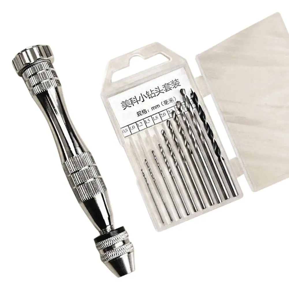 

Ручная спиральная дрель, прочный многофункциональный портативный сверлильный инструмент с 10 сверлами, инструмент для производства полиме...