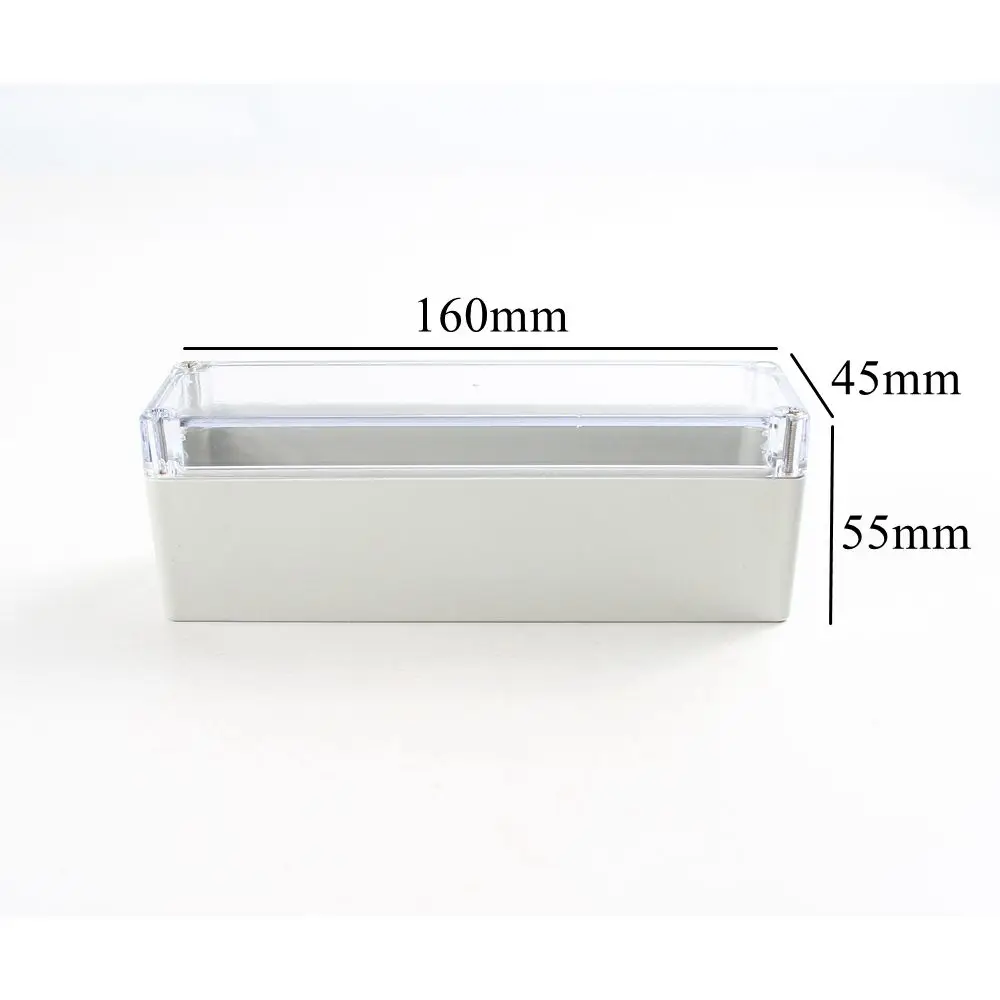 Прозрачный водонепроницаемый пластиковый распределительный ящик 160x45x55 мм чехол