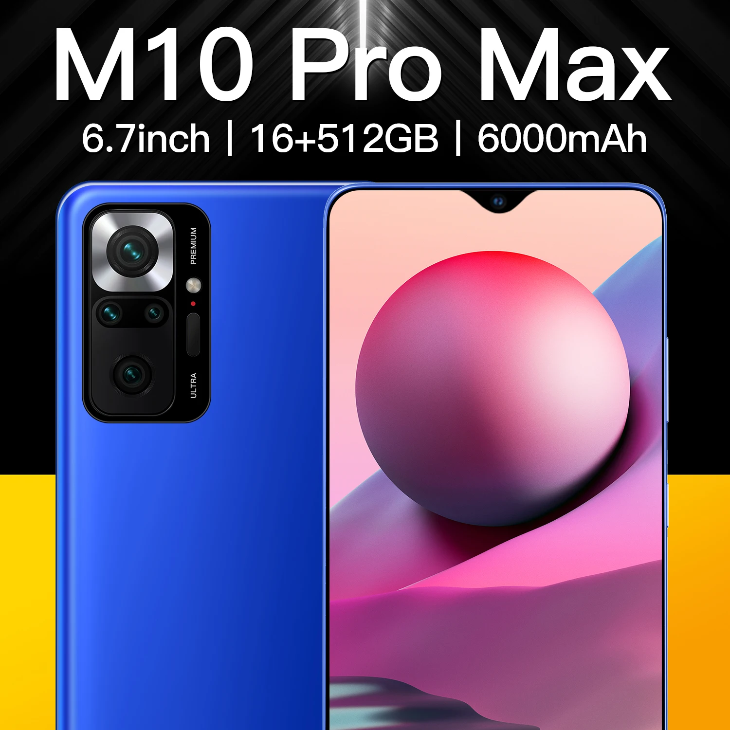 

Global Smartphone Xiao M10 Pro Max Andriod10 Qualcomm 888 16G 512GB Dual SIM 5G 6000mAh GPS Multi-Language 48MP Mobile Phone