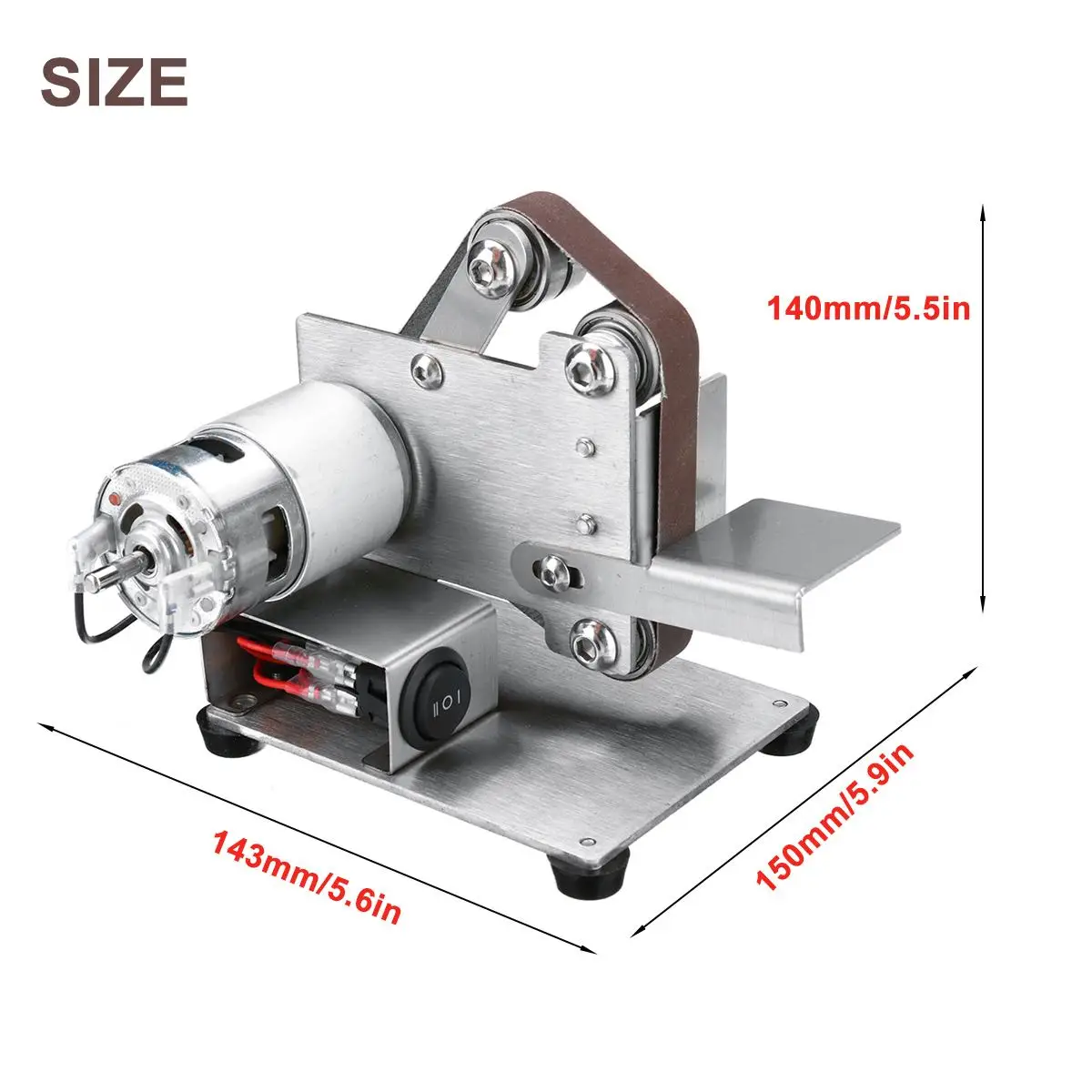 Мини электрический ленточный шлифовальный станок шлифовальная полировальная