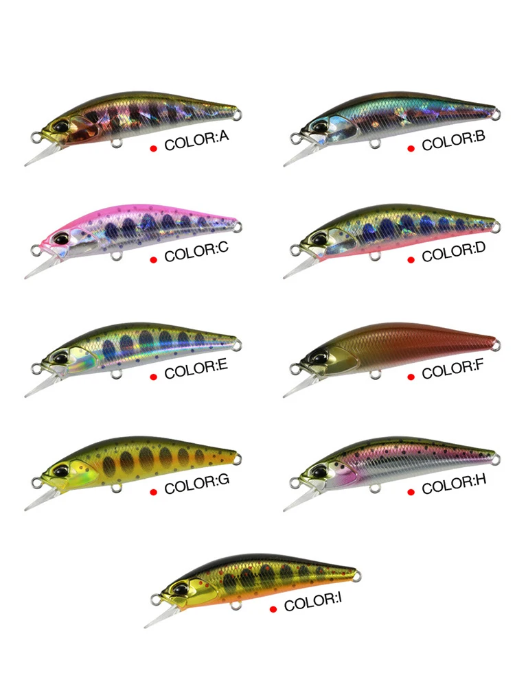 Spearhead Ryuki 50S Takumi Long Casting Minnow Fishing Lures Sinking Lure for Fishing Bass Tackle 9050