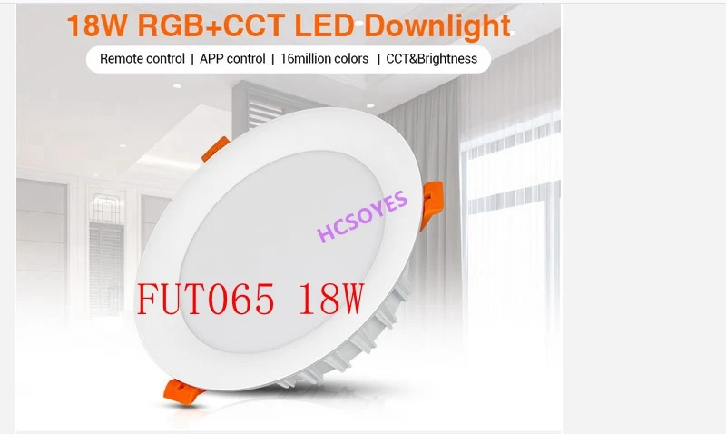 Milight FUT065 FUT066/12 Вт 18 Вт Светодиодный светильник RGB+ CCT AC110 220 В Регулируемая яркость беспроводной wifi приложение управление AC100-240V