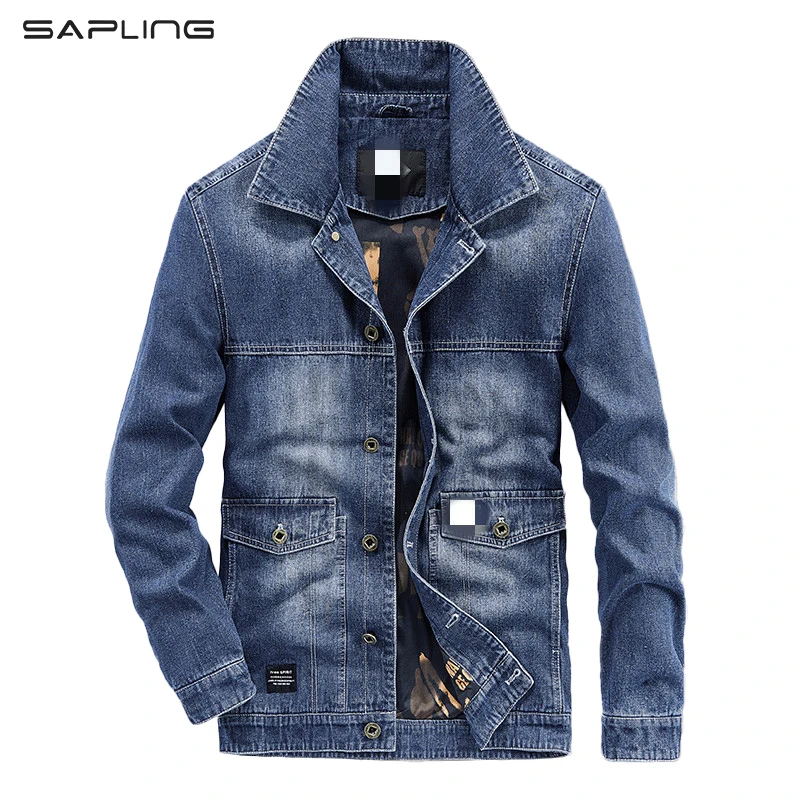 

Men Jeans jacket Fashion Spring Autumn Denim Jackets Cargo Trucker Outwear Coats For Male Clothing Jaqueta jeans masculina M-4XL