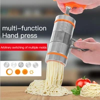 1set stainless steel noodle maker press pasta machine crank cutter fruit juicer making spaghetti tool manual noodle machine hot